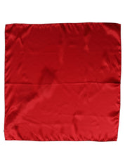 Dolce & Gabbana Red Satin Silk Foulard Handkerchief Scarf