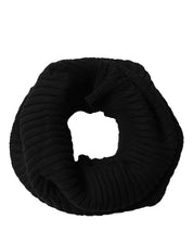 Dolce & Gabbana Black Cashmere Ribbed Knit Neck Warmer