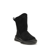 UGG Black Suede Leather Flat Boots