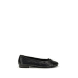Tory Burch Black Calf Leather Bos Taurus Ballet Flats