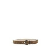 Brunello Cucinelli Brown Suede Leather Belt