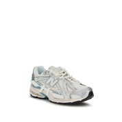 New Balance White Fabric Athletic Sneakers