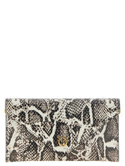 PINKO Beige Calfskin Clutch Bag