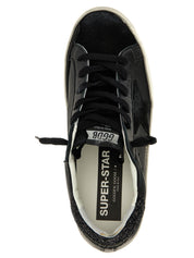 Golden Goose Black Leather Low Top Sneakers
