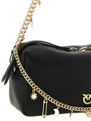 PINKO Black Lambskin Shoulder Bag