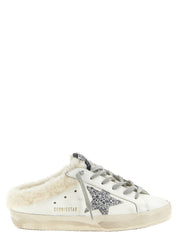 Golden Goose White Leather Slides