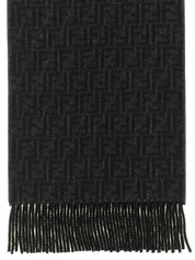 Fendi Black Wool Foulard