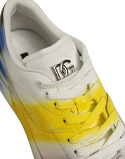 Dolce & Gabbana Multicolor New Roma Paint Sneakers Men Shoes
