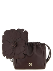 PINKO Bordeaux Lambskin Clutch Bag