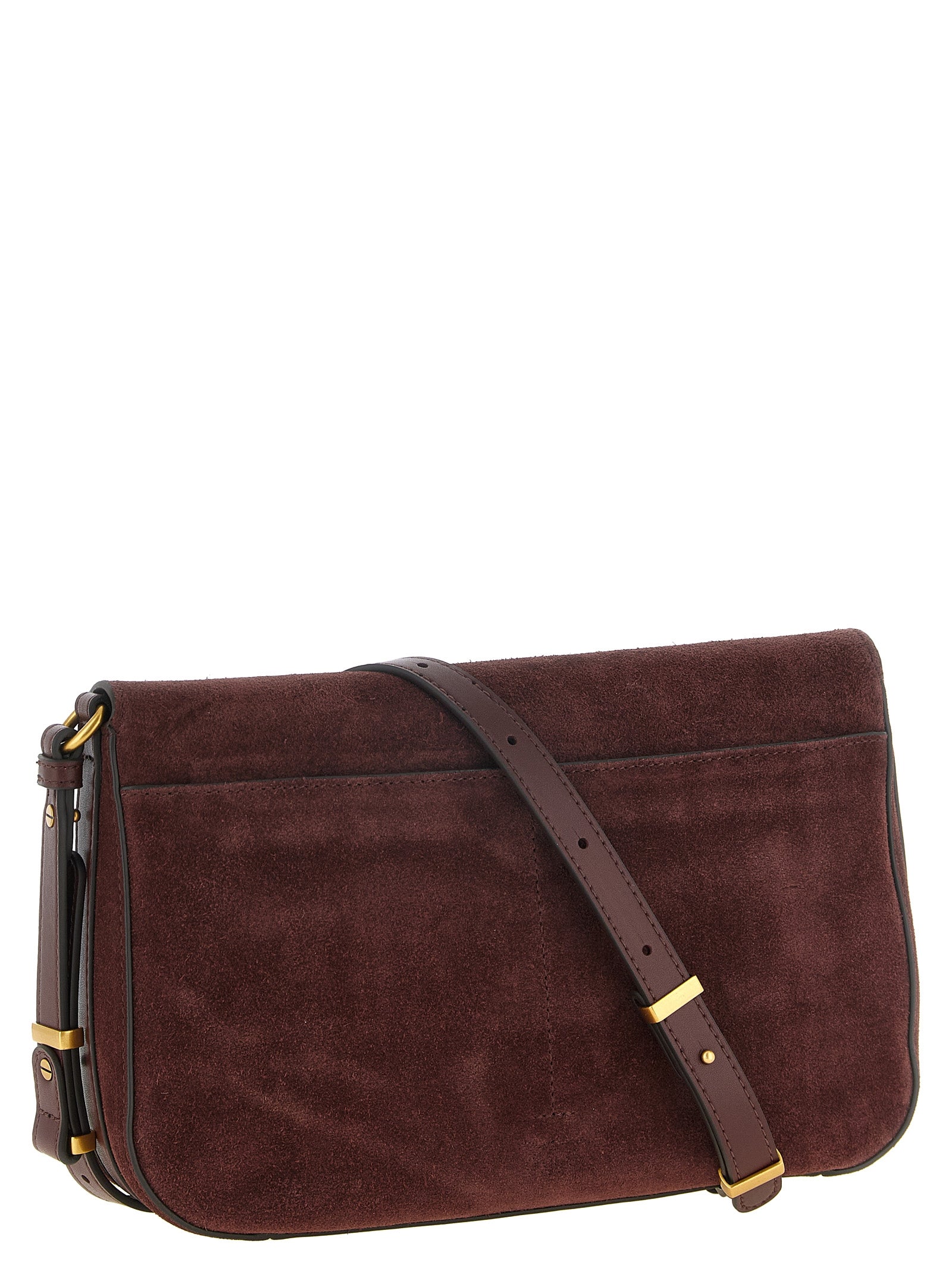 PINKO Bordeaux Calfskin Crossbody Bag
