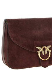 PINKO Bordeaux Calfskin Crossbody Bag
