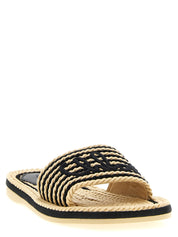 Chloé Multicolor Cotton Slides
