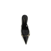 Gucci Black Calf Leather Bos Taurus High Heel Pumps