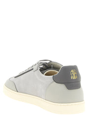 Brunello Cucinelli Gray Calfskin Low Top Sneakers