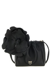 PINKO Black Lambskin Clutch Bag