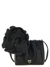 PINKO Black Lambskin Clutch Bag