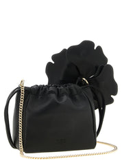PINKO Black Lambskin Clutch Bag
