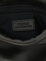PINKO Black Lambskin Clutch Bag