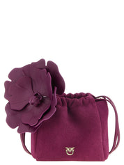 PINKO Purple Lambskin Clutch Bag