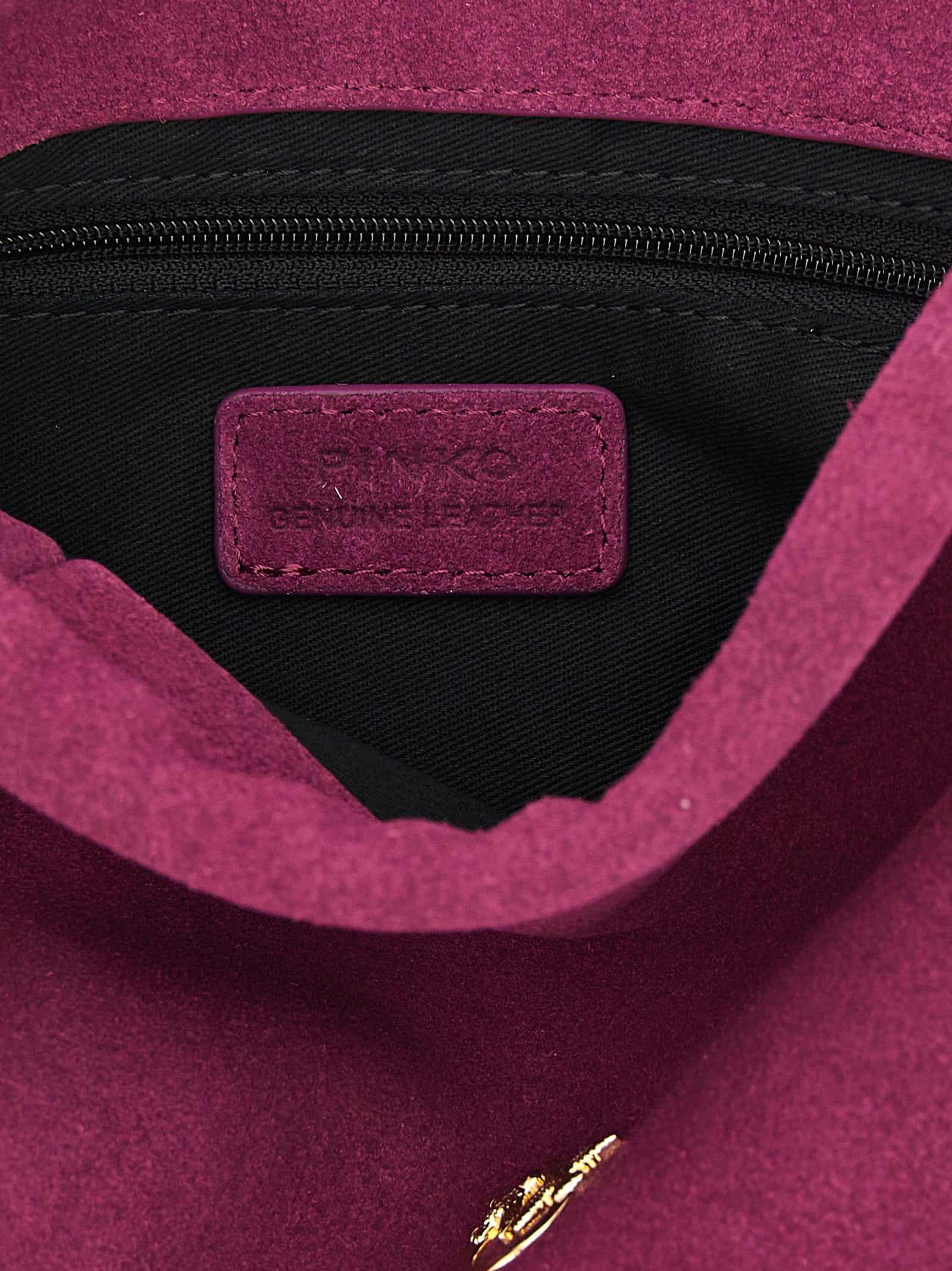 PINKO Purple Lambskin Clutch Bag