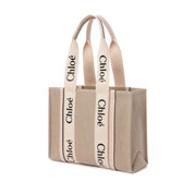 Chloé Beige Linen Tote Bag