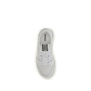 Fendi White Calf Leather Bos Taurus Athletic Sneakers