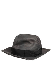Dolce & Gabbana Men Gray Paper Woven Wide Brim Fedora Hat