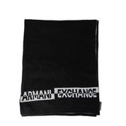 Armani Exchange Black Marabou Scarf