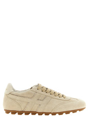 Hogan Beige Calfskin Athletic Sneakers