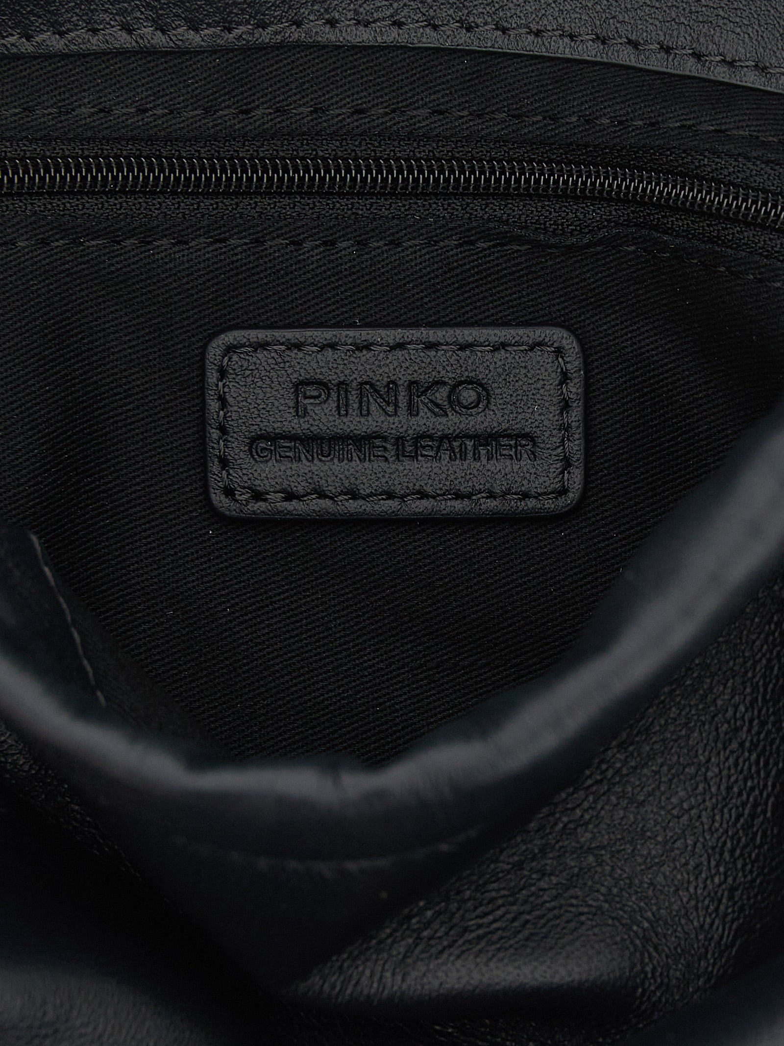 PINKO Blue Lambskin Shoulder Bag