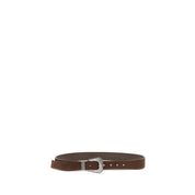 Brunello Cucinelli Brown Suede Leather Regular Belt