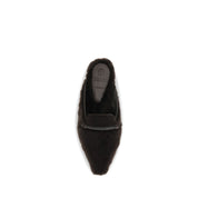 Brunello Cucinelli Brown Fur Ballet Flats