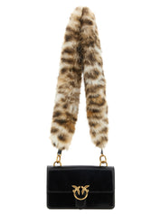 PINKO Black Calfskin Shoulder Bag