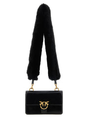 PINKO Black Calfskin Shoulder Bag