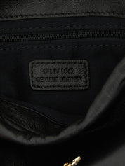PINKO Black Lambskin Shoulder Bag
