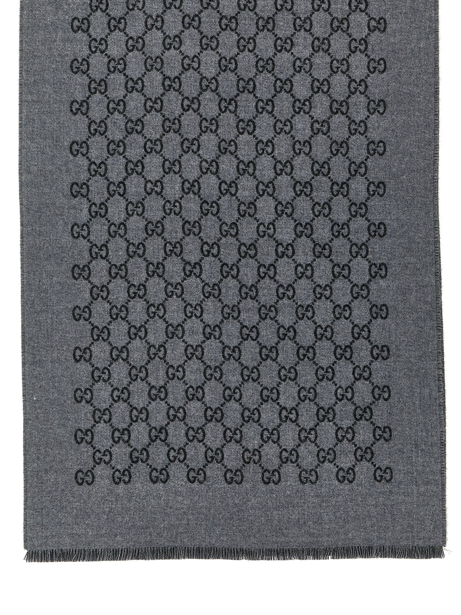 Gucci Gray Wool Scarf