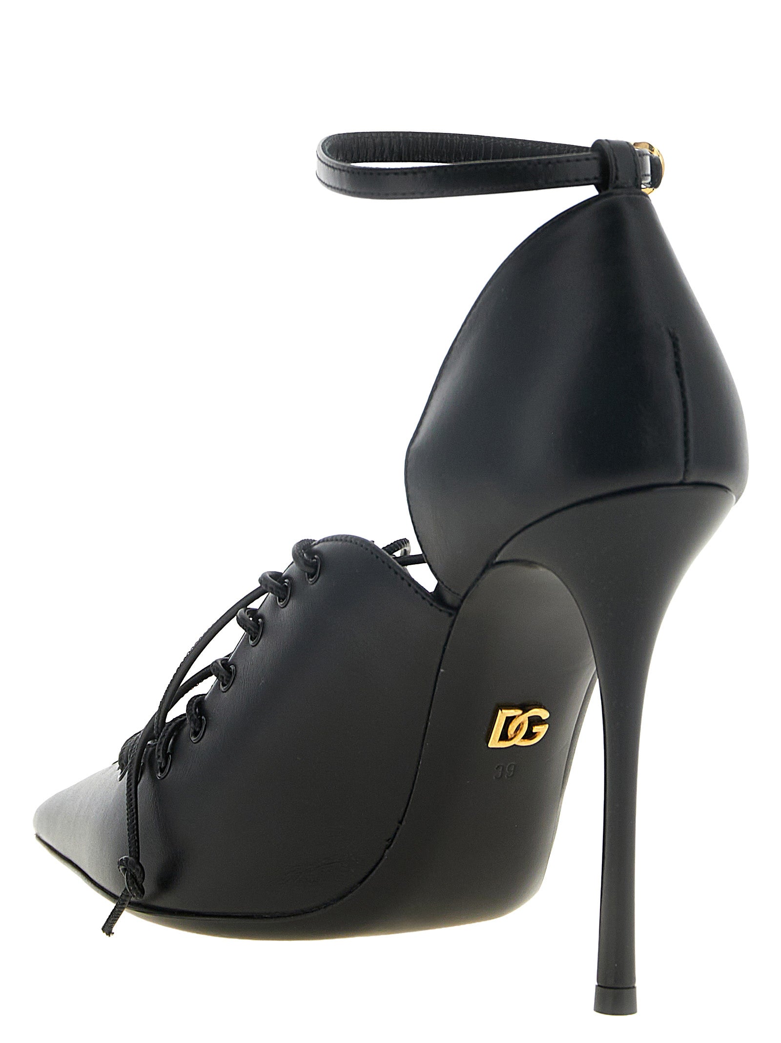 Dolce & Gabbana Black Calfskin High Heel Pumps