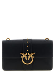 PINKO Black Goatskin Crossbody Bag
