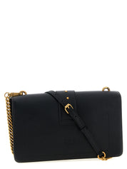 PINKO Black Goatskin Crossbody Bag