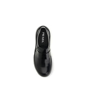 Prada Black Calf Leather Bos Taurus Slip-On Loafers