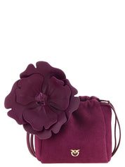 PINKO Purple Lambskin Clutch Bag