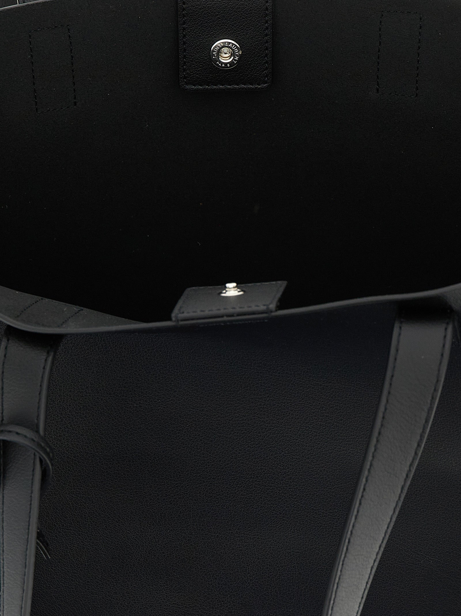 Saint Laurent Black Calfskin Tote Bag