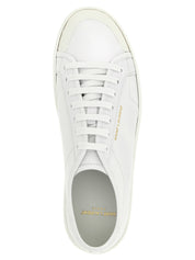 Saint Laurent White Calfskin Low Top Sneakers