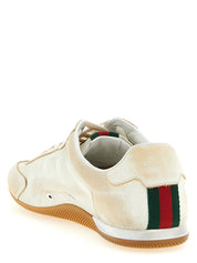 Gucci Beige Calfskin Low Top Sneakers