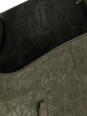 Saint Laurent Gray Lamb Leather Shoulder Bag