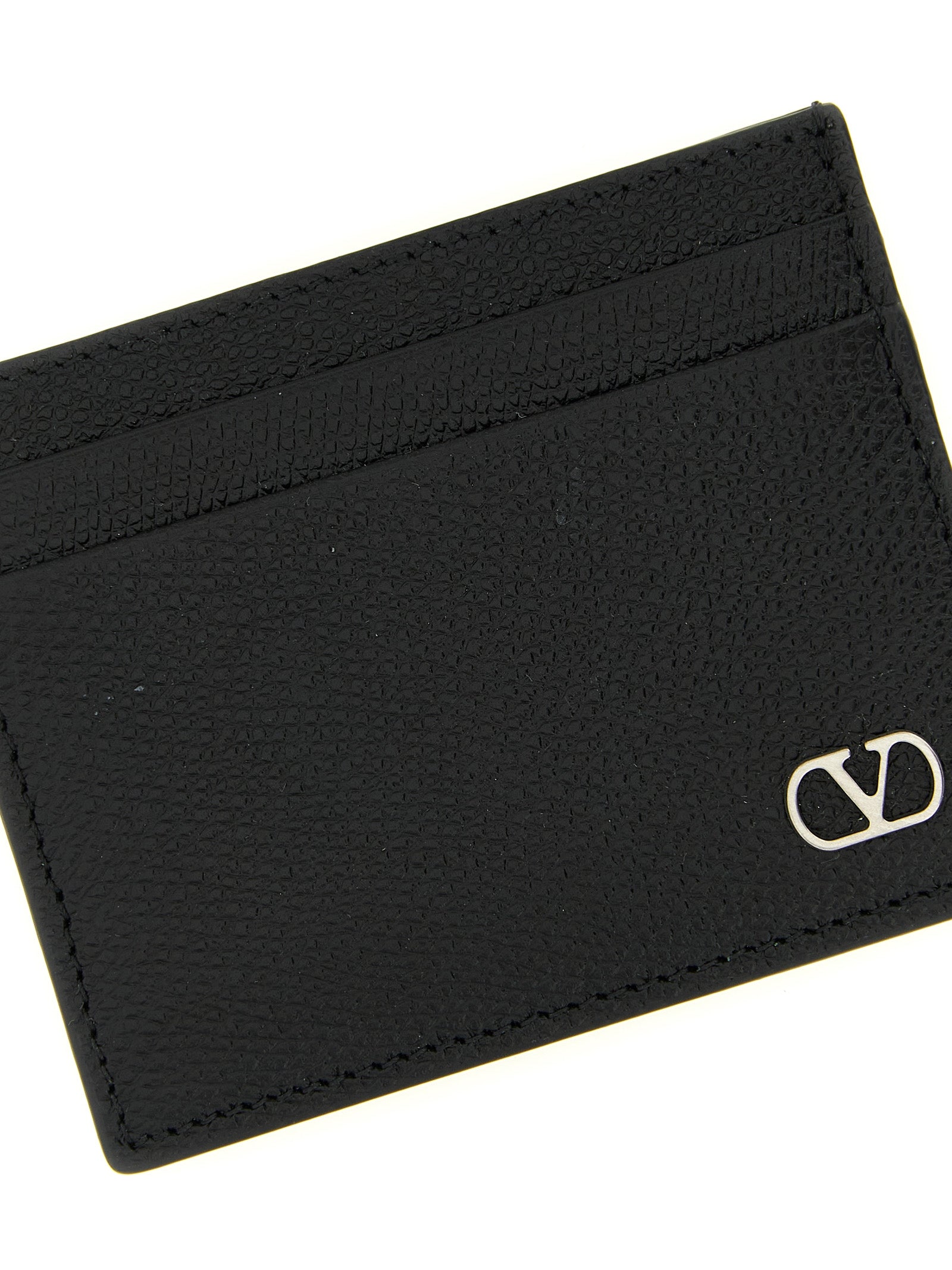 Valentino Garavani Black Calfskin Cardholder