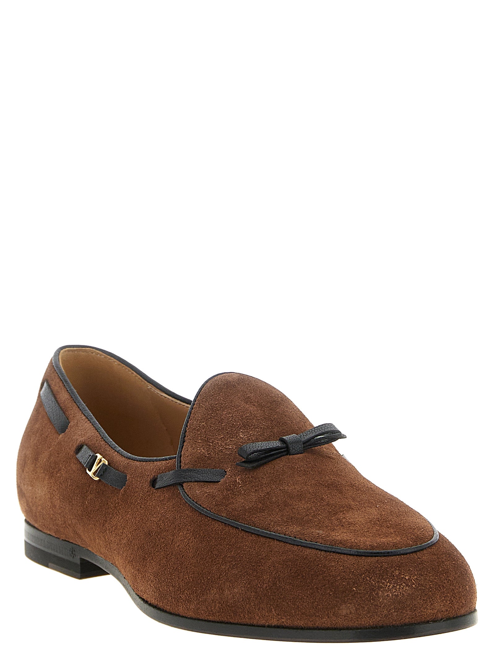 Valentino Garavani Brown Calfskin Slip-On Loafers