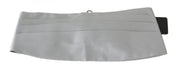 Gray Men Waist Belt 100% Silk Cummerbund