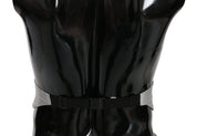 Dolce & Gabbana Gray Patterned Waist Belt Silk Cummerbund Dolce & Gabbana