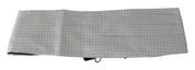 Gray Patterned Waist Belt Silk Cummerbund